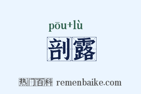 剖露是什么意思的图片
